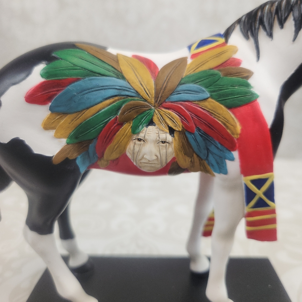 Painted Ponies Cheyenne Warrior Painted Horse Figurine - Picture 2 of 7